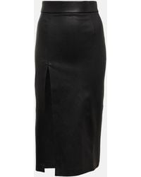 Stouls - Lea Leather Midi Skirt - Lyst