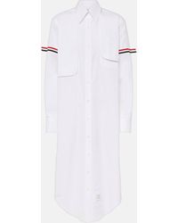 Thom Browne - Rwb Stripe Cotton Shirt Dress - Lyst