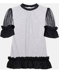 Noir Kei Ninomiya - Sheer Tulle Top - Lyst