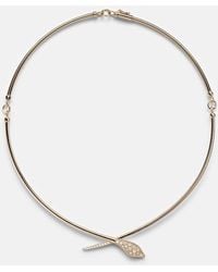 Sydney Evan - Snake 14Kt Pendant Necklace With Diamonds - Lyst