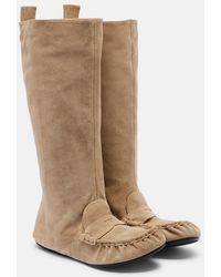 Acne Studios - Suede Knee-High Boots - Lyst