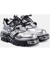 Rabanne - X New Rock Embellished Leather Boots - Lyst