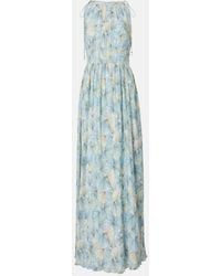 Veronica Beard - Yardley Floral Pleated Chiffon Gown - Lyst