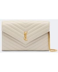 Saint Laurent - Cassandre Matelasse Leather Wallet On Chain - Lyst