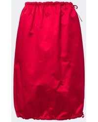Prada - Silk Satin Midi Skirt - Lyst