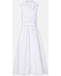 Patou - Gathered Midi Dress - Lyst