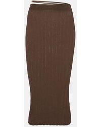 Jacquemus - Pralu Ribbed-Knit Midi Skirt - Lyst