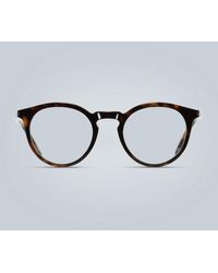 Saint Laurent Occhiali in acetato tartarugato - Marrone