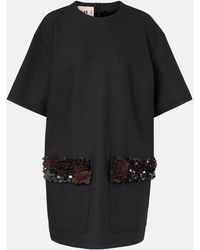 Plan C - Sequined Wool-Blend Minidress - Lyst