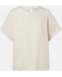 Brunello Cucinelli - Oversized Linen T-Shirt - Lyst