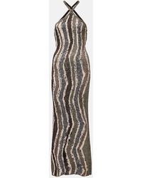 Missoni - Sequined Open-Back Lame Gown - Lyst