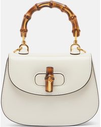 Gucci - Bamboo 1947 Mini Leather Top-Handle Bag - Lyst