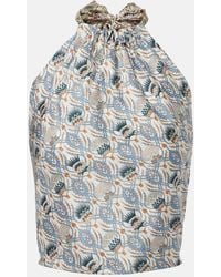 Loro Piana - Annet Printed Halterneck Silk Top - Lyst