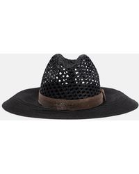 Brunello Cucinelli - Embellished Straw Fedora Hat - Lyst