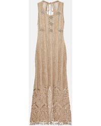 Rabanne - Crochet Embellished Midi Dress - Lyst
