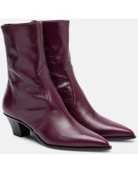 Aquazzura - Brunswick 45 Leather Ankle Boots - Lyst
