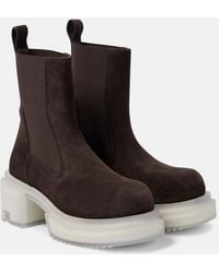Rick Owens - Beatle Suede Ankle Boots - Lyst