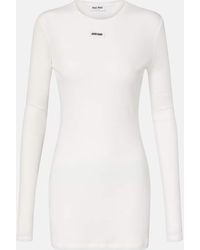 Miu Miu - Cotton Jersey Minidress - Lyst
