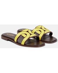 Tod's - Leather Slides - Lyst