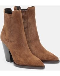Saint Laurent - Boots Leather Brown - Lyst