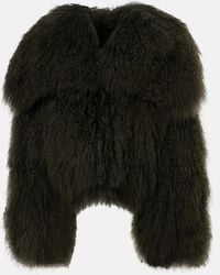 The Attico - Faux Fur Bomber Jacket - Lyst