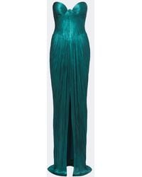 Maria Lucia Hohan - Nadira Pleated Silk Bustier Gown - Lyst