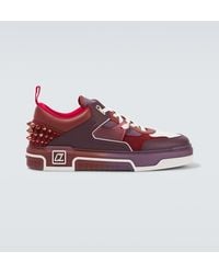 Christian Louboutin - Verzierte Sneakers Astroloubi Aus Leder - Lyst