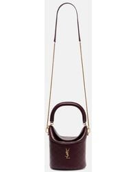 Saint Laurent - Gaby Leather Bucket Bag - Lyst