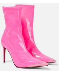 Alexandre Vauthier - Bottines En Cuir A Cristaux - Lyst