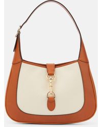 Gucci - Jackie Small Leather-trimmed Shoulder Bag - Lyst