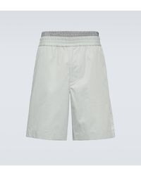 Bottega Veneta - Layered Cotton Twill Bermuda Shorts - Lyst