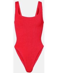 Hunza G - Square Neck Swimsuit - Lyst
