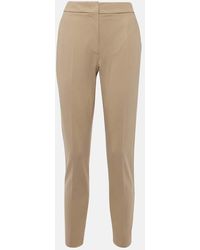 Max Mara - Pegno Jersey Cropped Slim Pants - Lyst