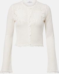 Erdem - Embroidered Cotton Cardigan - Lyst