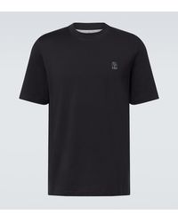 Brunello Cucinelli - Printed Cotton Jersey T-Shirt - Lyst