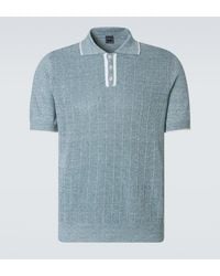 Fedeli - Polo Acanalado Dodo De Lino Y Algodon - Lyst
