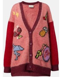 ALÉMAIS - Court Embroidered Wool-Blend Cardigan - Lyst