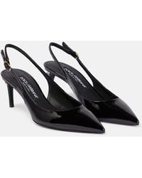 Dolce & Gabbana - Slingback-Pumps Cardinale Aus Lackleder - Lyst