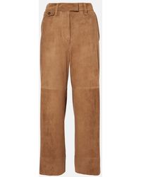 Brunello Cucinelli - Suede Chinos - Lyst