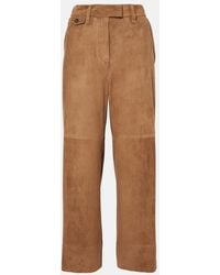 Brunello Cucinelli - Suede Chinos - Lyst