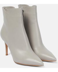 Gianvito Rossi - Levy 85 Leather Ankle Boots - Lyst