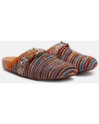 Robert Clergerie - Quinta Raffia Mules - Lyst