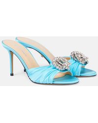 Mach & Mach - Galaxy Embellished Tulle Mules - Lyst
