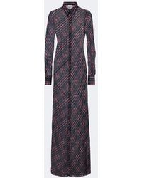 Dries Van Noten - Checked Lame Shirt Dress - Lyst