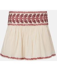 Isabel Marant - Picadilia Embroidered Cotton Miniskirt - Lyst