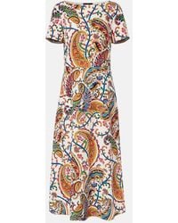 Etro - Printed Midi Dress - Lyst
