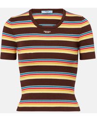 Prada - Striped T-Shirt For - Lyst