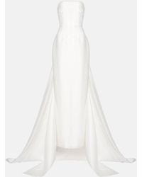 Solace London - Bridal Imani Strapless Satin Twill Gown - Lyst