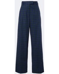Dries Van Noten - Plaid Cotton Flannel Wide-Leg Pants - Lyst