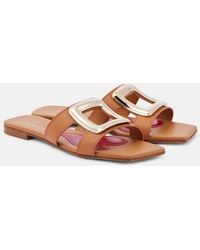 Roger Vivier - Viv' By The Sea Leather Sandals - Lyst